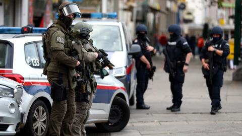 Policía en Viena. Austria