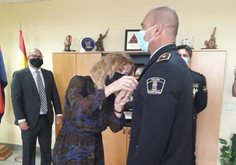 El agente local de Telde José Luis del Rosario que recibe Cruz al Mérito Policial del Ministerio del Interior El agente local de Telde José Luis del Rosario que recibe Cruz al Mérito Policial del Ministerio del Interior