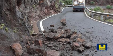 Desprendimientos en las carretera de Gran Canaria / CanariaNoticias.es Desprendimientos en las carretera de Gran Canaria / CanariaNoticias.es
