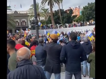 Manifestación en la Plaza de la Feria. Las Palmas de Gran Canaria / CanariasNoticias.es