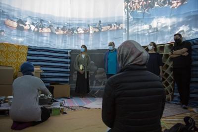 Guacimara Medina durante el pase a medios de la obra 'Moria' / CanariasNoticias.es Guacimara Medina durante el pase a medios de la obra 'Moria' / CanariasNoticias.es