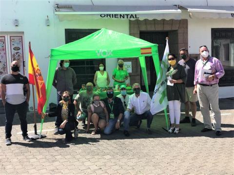 Mesa de VOX. Yaiza. Lanzarote/ canariasnoticias Mesa de VOX. Yaiza. Lanzarote/ canariasnoticias