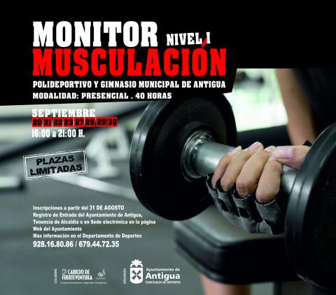 Curso de Monitor de Musculación Nivel I. Antigua. Fuerteventura/ canariasnoticias
