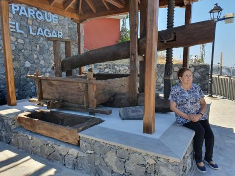 Doña Antonia Rodríguez en el Parque El Lagar de Tijarafe / CanariasNoticias.es Doña Antonia Rodríguez en el Parque El Lagar de Tijarafe / CanariasNoticias.es