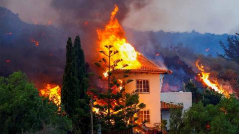 Vivienda afectadas por la lava del volcán de La Palma Vivienda afectadas por la lava del volcán de La Palma