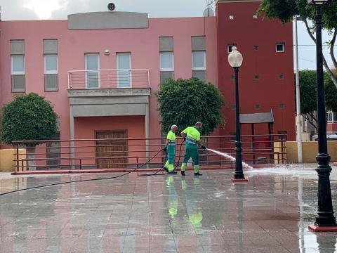 Limpieza de choque en Marpequeña en Telde / CanariasNoticias.es