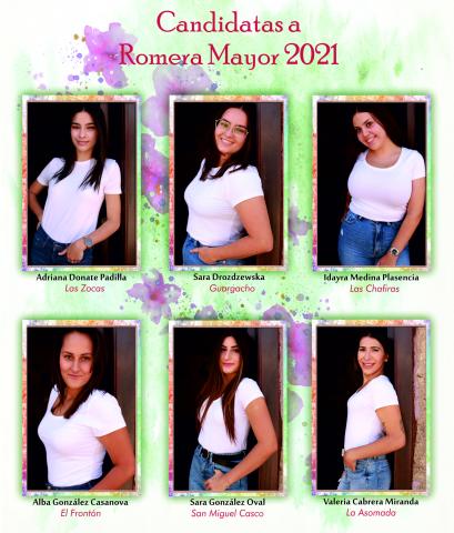 Candidatas a Romera Mayor de las Fiestas Patronales de San Miguel de Abona 