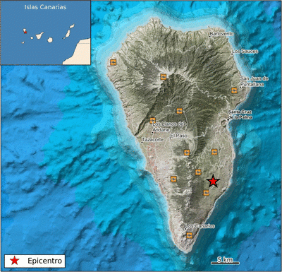 Sismo de magnitud 4,3 en Mazo (La Palma) Sismo de magnitud 4,3 en Mazo (La Palma)