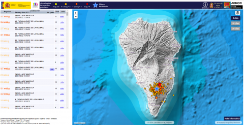 Enjambre sísmico en La Palma/ canariasnoticias Enjambre sísmico en La Palma/ canariasnoticias