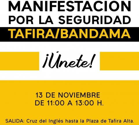 Manifestación por la seguridad de Tafira/Bandama Manifestación por la seguridad de Tafira/Bandama