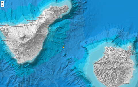 Terremotos entre las islas de Tenerife y Gran Canaria / IGN Terremotos entre las islas de Tenerife y Gran Canaria