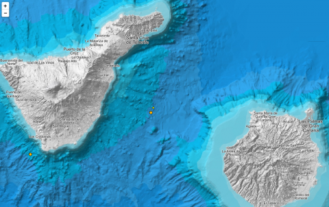 Terremotos entre las islas de Tenerife y Gran Canaria