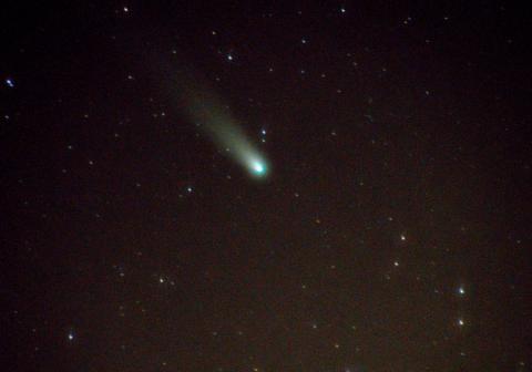 El cometa C/2021 A1 visto desde Antigua (Fuerteventura)