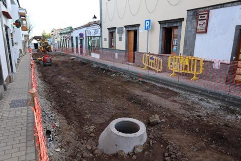 Obras en la Zona Comercial Abierta de Valleseco (Gran Canaria) / CanariasNoticias.es