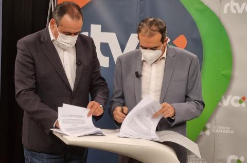 Firma del convenio de Sanidad con RTVC / CanariasNoticias.es
