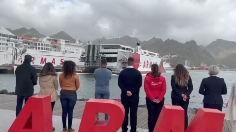 Homenaje de Naviera Armas a su presidente/ canariasnoticias.es Homenaje de Naviera Armas a su presidente/ canariasnoticias.es