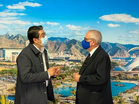 Pedro Martín, Presidente del Cabildo de Tenerife y Oscar Izquierdo, Presidente de FEPECO Pedro Martín, Presidente del Cabildo de Tenerife y Oscar Izquierdo, Presidente de FEPECO