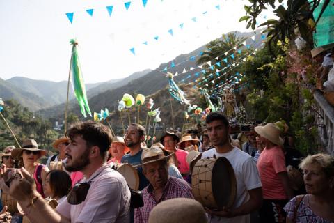 Bajada extraordinaria lustral de la Virgen del Carmen. Vallehermoso/ canariasnoticias.es