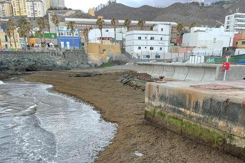 Zona afectada en el Muelle de San Cristóbal en Las Palmas de Gran Canaria