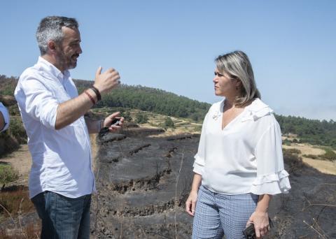 Vanoostende visita las zonas agrarias de San Juan de la Rambla y Los Realejos afectadas por el incendio