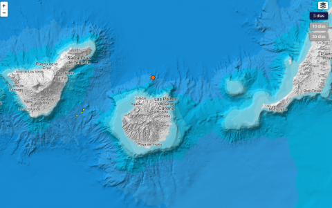Movimiento sísmico al norte de Gran Canaria Movimiento sísmico al norte de Gran Canaria