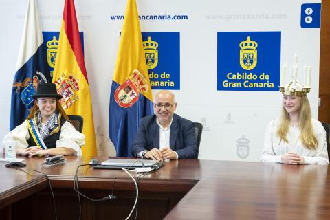 Antonio Morales recibe a la Lucía Sueca y Canaria / CanariasNoticias.es