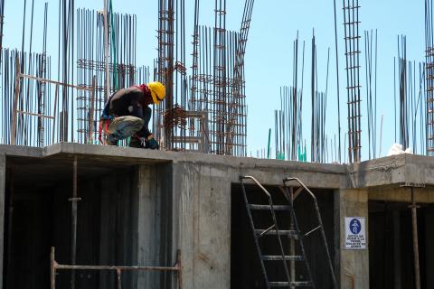 Trabajador en una obra