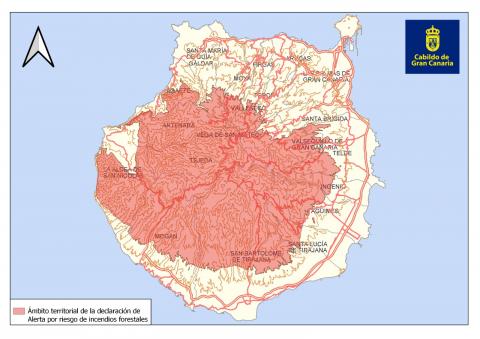 Alerta por riesgo de incendios forestales en Gran Canaria