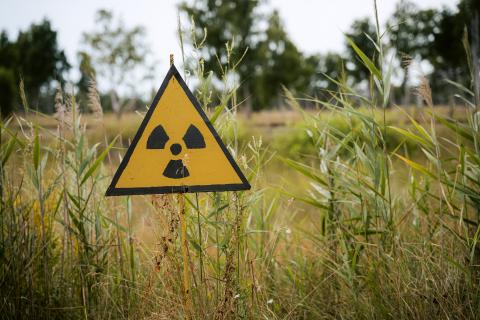 / Kilian Karger (Unsplash) Señal de radioactividad en el campo