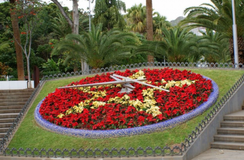 Reloj de flores del Parque García Sanabria / CanariasNoticias.es 