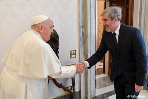 Papa Francisco y Fernando Clavijo