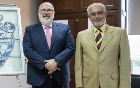Pedro Alfonso, Presidente de CEOE Tenerife y Oscar Izquierdo, Presidente de FEPECO Pedro Alfonso, Presidente de CEOE Tenerife y Oscar Izquierdo, Presidente de FEPECO