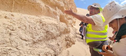 Actividad geológica en Lajares (Fuerteventura)