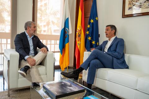 Pedro Sánchez y Fernando Clavijo en La Palma Pedro Sánchez y Fernando Clavijo en La Palma / CanariasNoticias.es