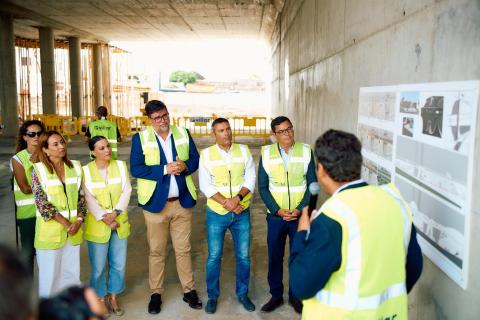 Visita a las obras del paso inferior de la LZ-2 Visita a las obras del paso inferior de la LZ-2
