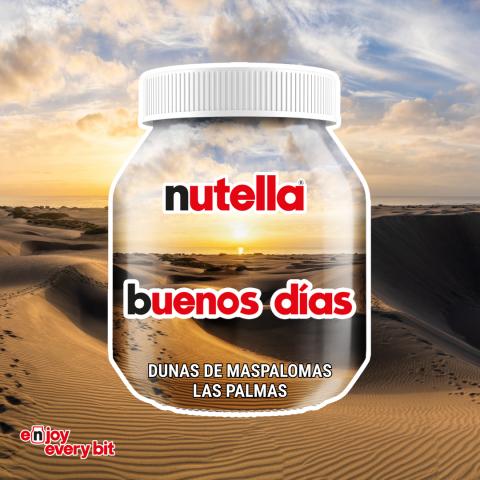Nutella con imagen de Dunas de Maspalomas