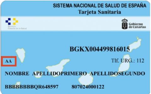 Tarjeta Sanitaria AA Tarjeta Sanitaria AA